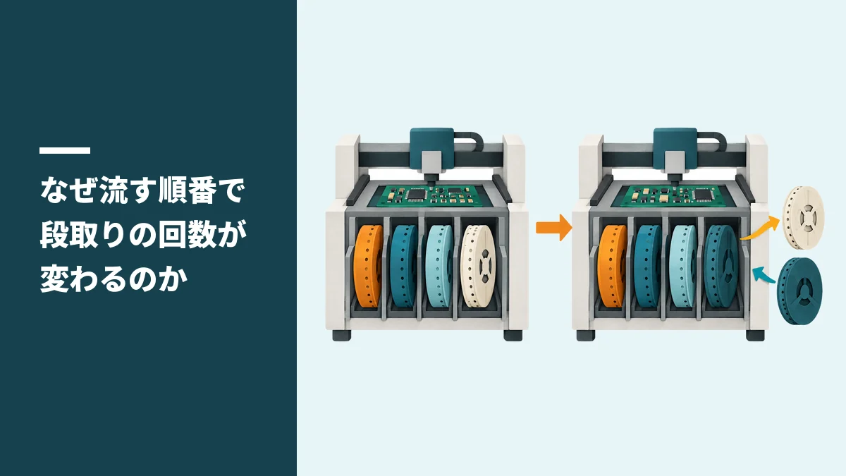 なぜ流す順番で段取りの回数が変わるのか