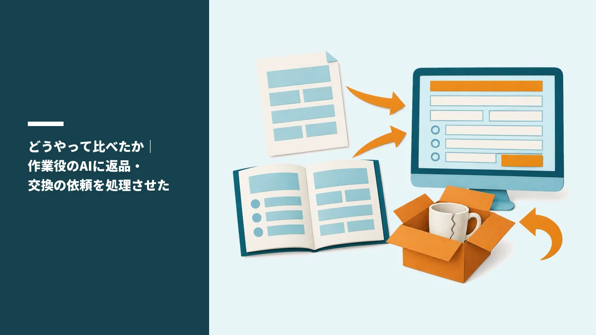 どうやって比べたか|作業役のAIに返品・交換の依頼を処理させた